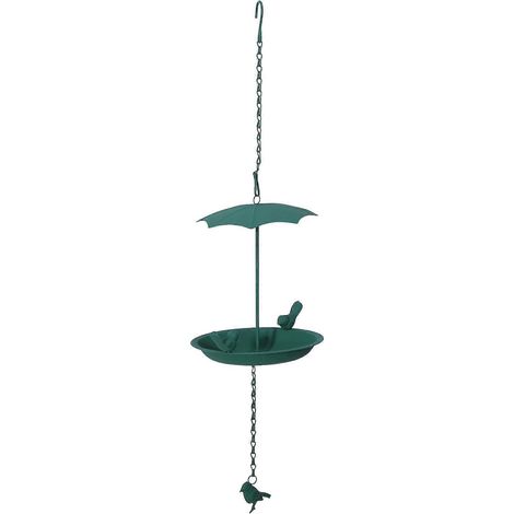 Bain d'oiseaux suspendu, mangeoire suspendue, bain d'oiseaux en métal pour l'extérieur, plateau suspendu pour bain d'oiseaux ou abreuvoir pour oiseaux. (1/5)