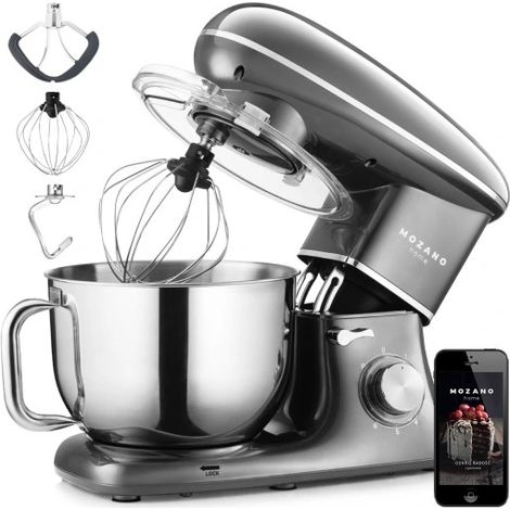 Robot da cucina planetario con 3 lame e ciotola da 6,2 l, potente + ricette