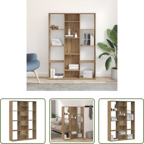 Bücherregal - Raumteiler/Bücherregal Artisan-Eiche 100x24x140cm Holzwerkstoff (1/5)