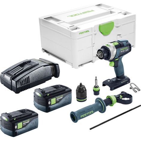 Perceuse-visseuse à percussion sans fil Festool TPC 18/4-Basic 18 V 75 Nm + 2 batteries 5,0 Ah + chargeur rapide + Systainer