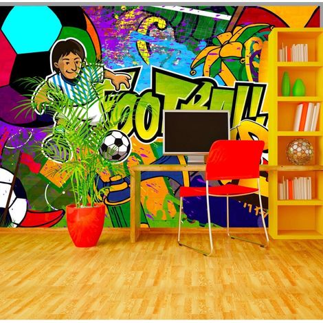 Papier peint coupe de football - 300 x 210 cm (1/4)