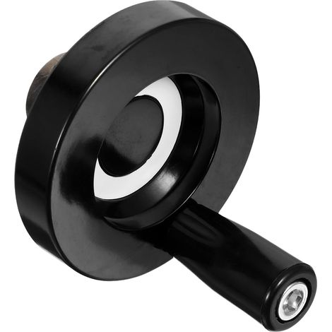 Roue à Main Haute Résistance Mécanique et Thermique Alliage D'aluminium en Bakélite Noire Ronde pour Mouvement Manuel Répétitif en Machines (1/5)