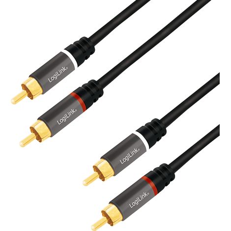 LogiLink CA1208 cable de audio 7,5 m 2 x RCA Negro (1/5)