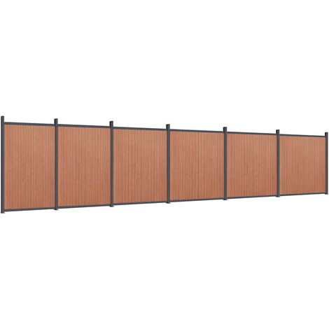 Maison Exclusive - Zaunelement Braun 1045x186 cm WPC