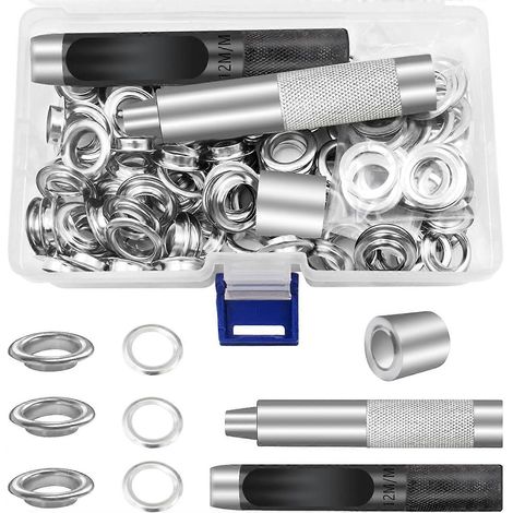 Kit d'œillets métalliques 12 mm (100 pièces) pour bâche en toile. (1/5)