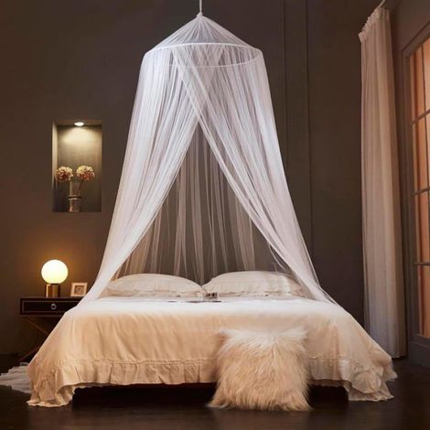 Moustiquaire De Lit, 250×1100×60Cm, Dôme, Blanc, Protection Fiable Contre Les Insectes, Baldaquin[W13] (1/5)