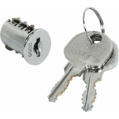 – Cylindre de serrure à paillettes – Noyau interchangeable universel – 2 clés – Pour portes, meubles et portails – Montage gauche ou droite (1/2)