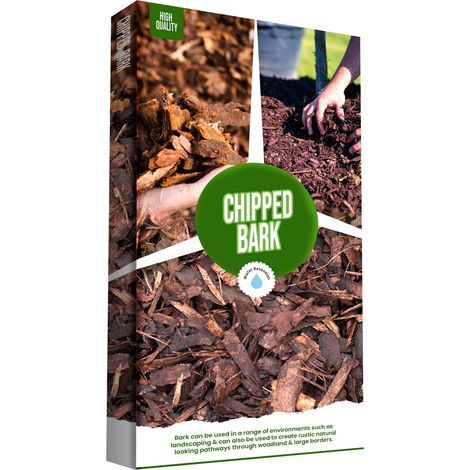 1 x 60 Litres Chipped Bark For Decorative & Landscape Gardening & Paths (1/2)