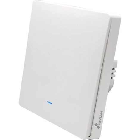 Interruptor De Pared Inteligente De 1 Linea Nivian Nvs-wallswitch-101easy-wr