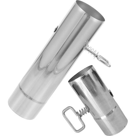 2 Pièces Tuyau de Poêle à Granulés 4,7 Pouces en Acier Inoxydable pour Jardin Extérieur et Maison (1/5)