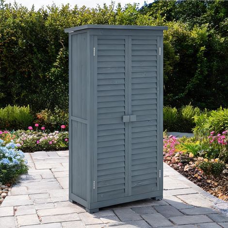 Chariot de jardin grau en holz 87 x 46,5 x 160 cm (1/5)