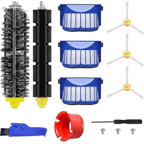Pièces de rechange pour aspirateurs robots iRobot Roomba séries 600, 694, 675, 692, 690, 600 et 500 (modèles 595, 585 et 564) : filtres de brosse (1/4)