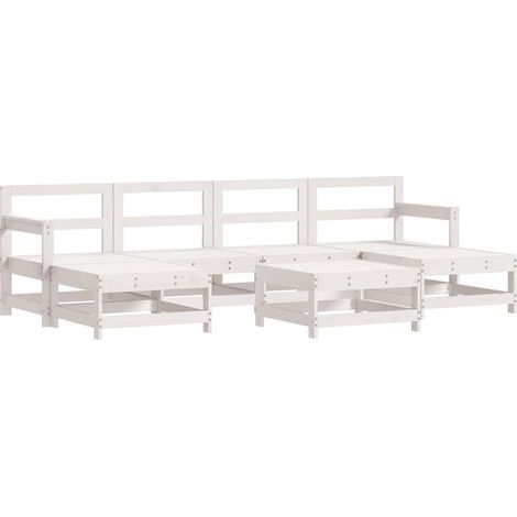 Maison Exclusive - Juego de muebles de jardín 7 pzas madera maciz (1/5)