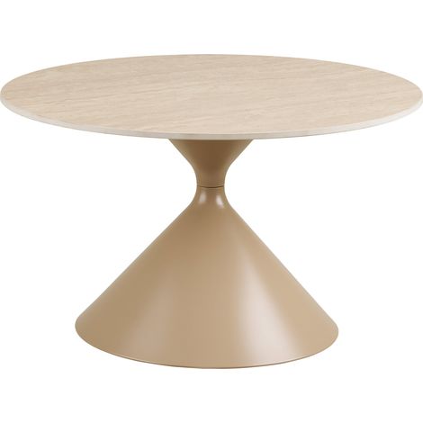 Elin table basse Ø70cm plateau de table céramique couleur sable. (1/5)