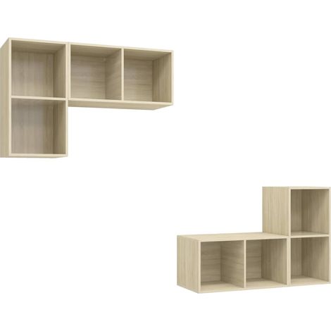 Maison Exclusive - TV-Wandschränke 4 Stk. Sonoma-Eiche Holzwerkst