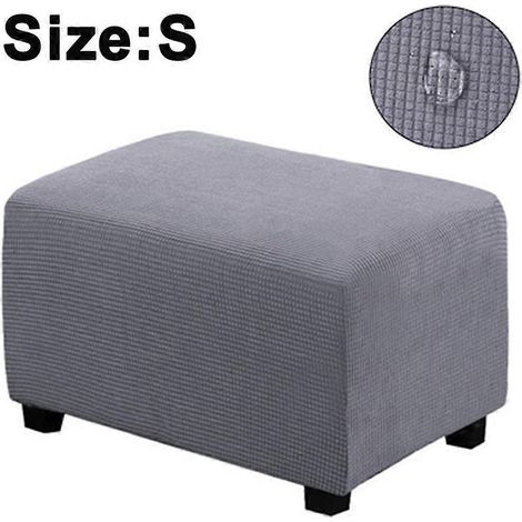 Housse de repose-pieds élastique facile à utiliser, housse de protection pour tabouret de rangement pliable (1/5)