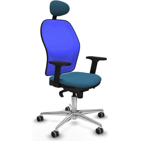 Piqueras y Crespo 2D086G1 Chaise de bureau bleu vert pétrole (1/3)