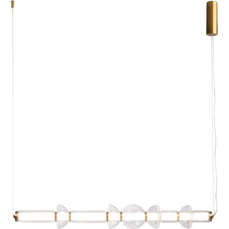 Maytoni Cosmo Lampadario moderno a sospensione da bar in ottone 3000K 4800lm con paralume in vetro (1/5)