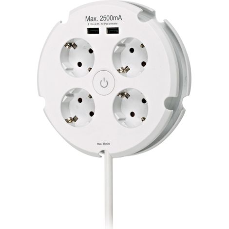 Base Combi Multiple 4 Prises + 2 Usb (1/2)