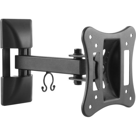 Support mural pour téléviseur Cabletech 15 kg, compatible avec les téléviseurs de 13 à 27 pouces, avec gestion des câbles (1/2)