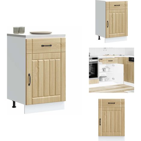 Küchen-Unterschrank Lucca Sonoma-Eiche Holzwerkstoff - Küchenunterschrank - Küchenunterschränke - Spülenunterschrank - Unterschrank Für Küche (1/5)