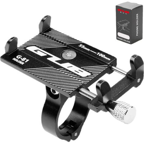 GUB G-81 Fahrrad-Handyhalterung aus Aluminium, 55-100 mm (3-6,8 Zoll)