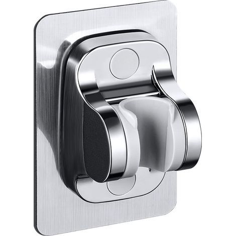Support de Douche à Main sans Perçage,Support de Pommeau de Douche Mural avec à Angle Réglable,Imperméable,Adhésif Puissant,Universel Support de Douche pour Salle de Bains(Argent )