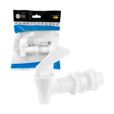 Grifo Plástico Cuello Largo 120x55mm Blanco  Para Enfriadores De Agua (1/5)