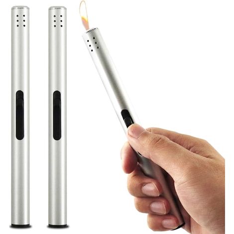 Pack of 2 Refillable Gas Storm Lighters with Adjustable Flame (1/5)