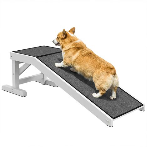 Rampe pour animaux avec tapis antidérapant 125 x 40 x 35,5 cm en bois de pin (1/5)