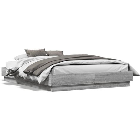 Maison Exclusive - Estructura de cama madera de ingeniería gris S