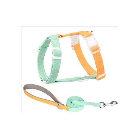 Parure NY Arcobaleno Pettorina + Guinzaglio Imbottito M (1/2)
