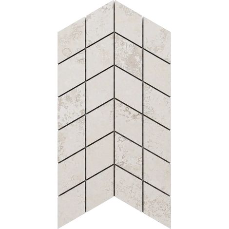 Ilcom Steinzeugmosaik auf Netz für Bad und Küche R9 17.2cm x 29.8cm - Raw surface mini chevron (1/3)