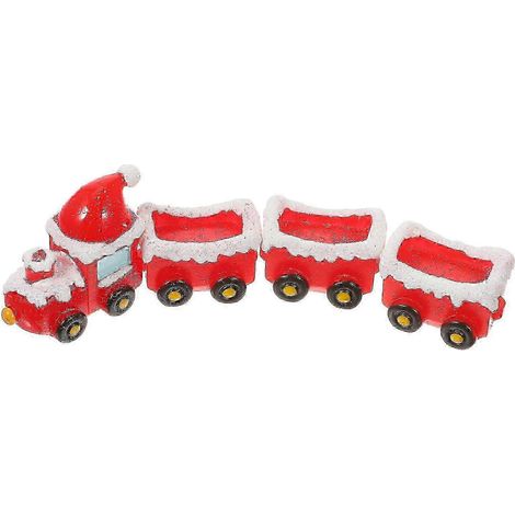 Miniature Christmas Decor Resin Village Accessories 4 Sets For Home Decoration (1/5)