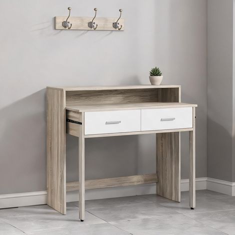 Console oak en melamina de Madeira 95 x 35 x 87 cm (1/5)