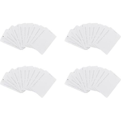 40 cartes d'accès RFID blanches 125 kHz 0,8 mm (1/3)