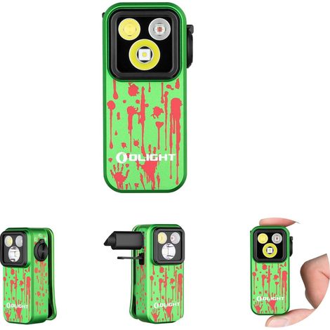 Oclip Pro Lampe de Poche à Clip 3 Sources de Lumière 5 Modes 500LM 120M Performance Max. Mini Lampe Torche Longue Durée 144H EDC Type C Rechargeable Petit Lampe IPX6 pour l'éclairage de Secours