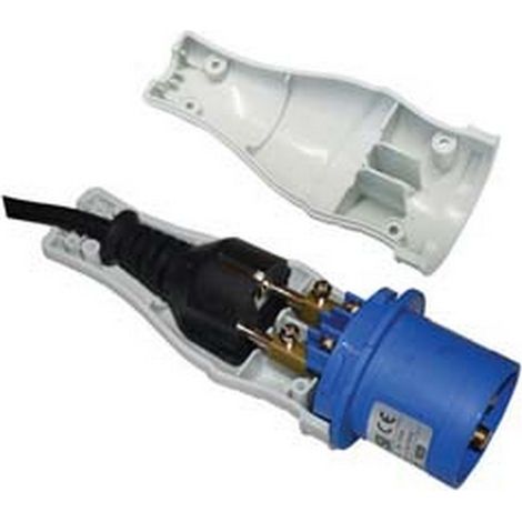 2PZ ADATTATORE INDUSTRIALE 16A PER SPINA SCHUKO IP44 - 16A blu