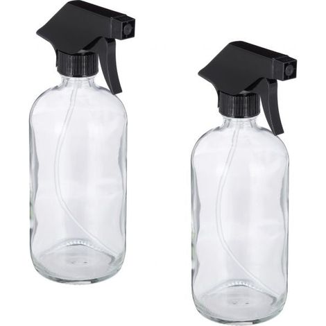 Flacon pulvérisateur en verre, lot de 2