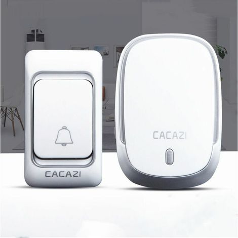 Wireless Doorbell, Wireless Outdoor Chime Waterproof 300 Meters Range, Chime Kit with LED and 36 Melodies at 4 Level Volume for Home, Office, Hotel-1 Transmitter and 2 Receivers