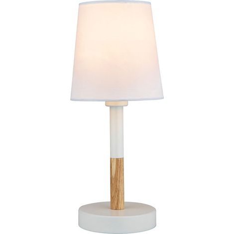 Lámpara de mesa blanca, e14 máx 40 w, ø 13 x 32 cm, (1/2)