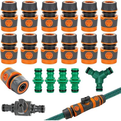 14 Pièces Raccords de Tuyau d'Arrosage 1/2 Pouce (13 mm) (1/5)
