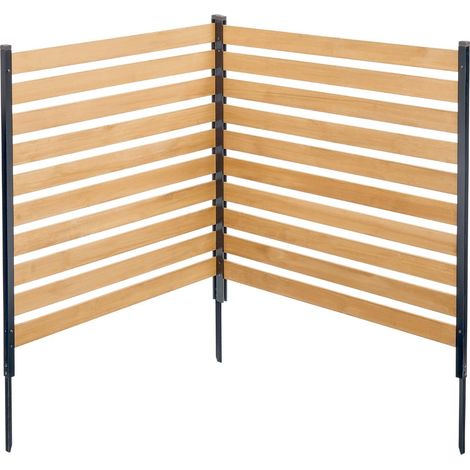 VEVOR Recinzione per Riservatezza in Legno 2 Pannelli, 1100 x 982 x 1085 mm, Schermo per Recinzione per Condizionatore deAria, Recinzione per Piscina con Picchetti in Metallo, per Decorazione Esterno (1/5)