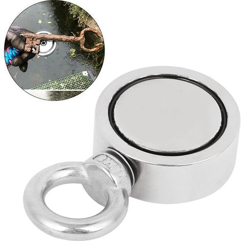 Aimant de sauvetage sous-marin double face à anneau simple, charge maximale admissible 80 kg (176 lb), diamètre 48"3 (1/5)