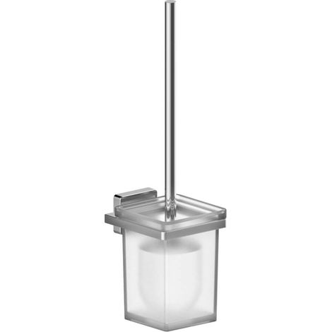 CUBO PORTASCOPINO VETRO SATINATO CROMATO (1/4)