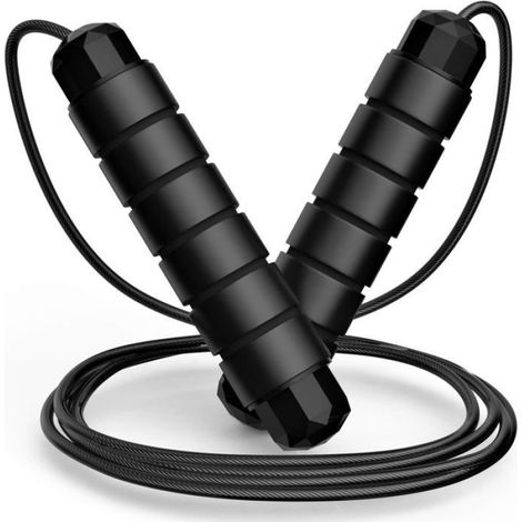 Jump Rope, Adjustable Steel Jump Rope with Foam Handles for Home Gym Exercise Fitness Workout Equipment Slim Body (1/5)