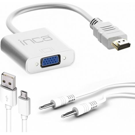 Inca HDMI-auf-VGA-Adapter mit inkludiertem Audiokabel – Optimieren Sie die Konnektivität für ein beeindruckendes Audio- und Videoerlebnis (1/3)