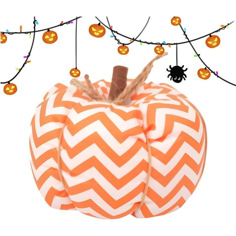 Décoration de table rustique en tissu avec fausses citrouilles, idéale pour Halloween, les fêtes, les propriétaires, les locataires (1/5)