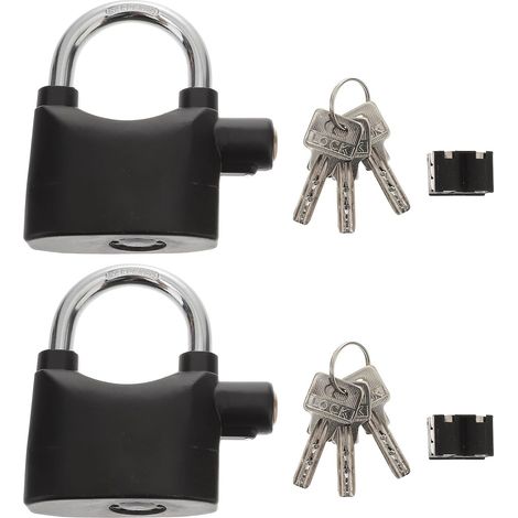 Cadenas Antivol U pour Vélo Alarme Sonore Haute Décibels Alliage D’Aluminium Solide 2 Pièces 6 Clés Moto et Porte de Garage - (1/5)