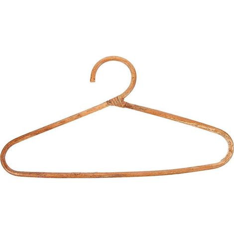 Kleiderbügel aus Rattan, Kleiderbügel, Garderobenbügel – 38,60 x 20,50 x 1,20 cm – Hellbraun (1/4)